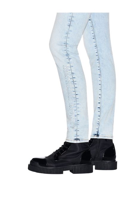 Jeans super skinny in denim elasticizzato con dettagli ARMANI EXCHANGE | Pantaloni | XW000129 AF21888MB001